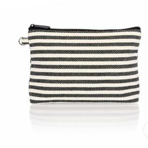 NEW Thirty-One Mini Zipper Pouch - Twill Stripe